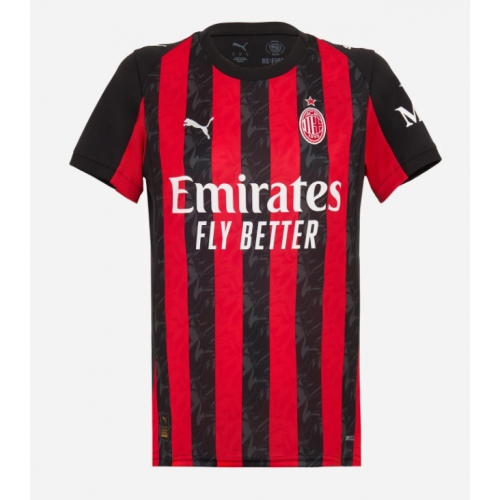 Billige Fotballdrakt AC Milan Replika Hjemmedrakt Dame 2025-26 Kortermet Billige Fotballdrakt AC Milan Replika Hjemmedrakt Dame 2025-26 Kortermet